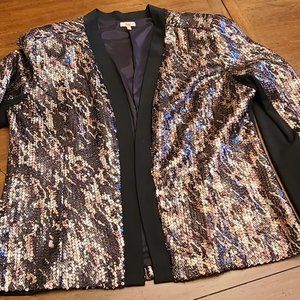 Reba Brand Snakeskin Pattern Sequined Jacket